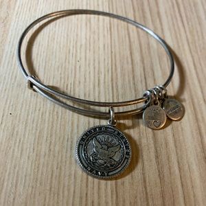 Alex and Ani United States Navy Bracelet Silver